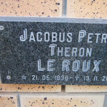 ROUX Jacobus Petrus Theron, le 1936-2001