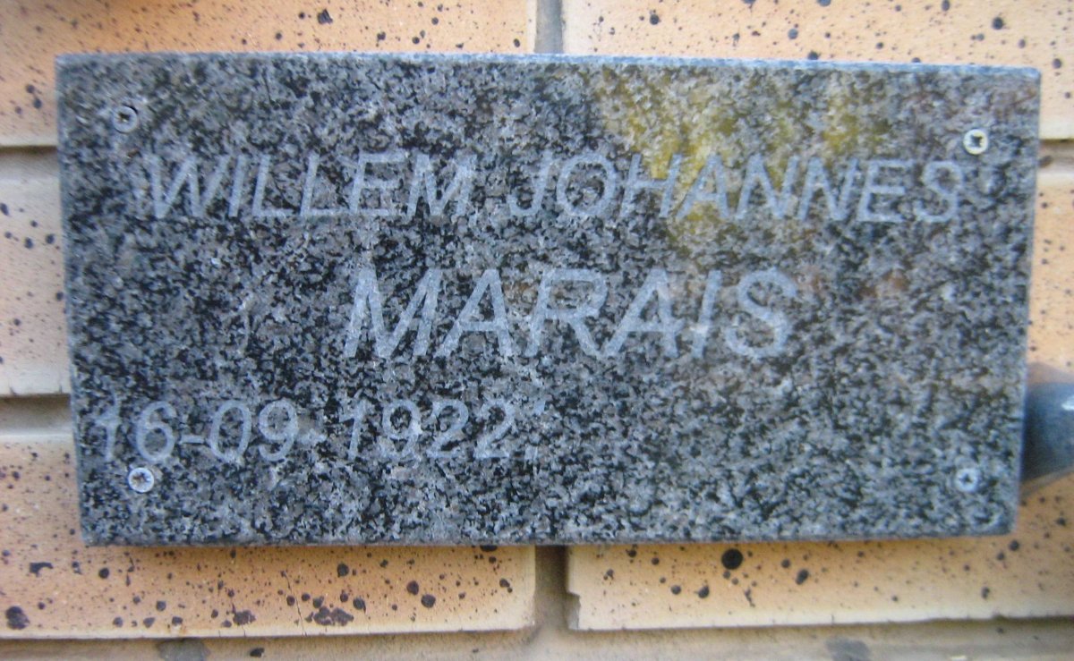 MARAIS Willem Johannes 1922-