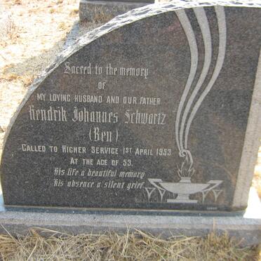 SCHWARTZ Hendrik Johannes -1953