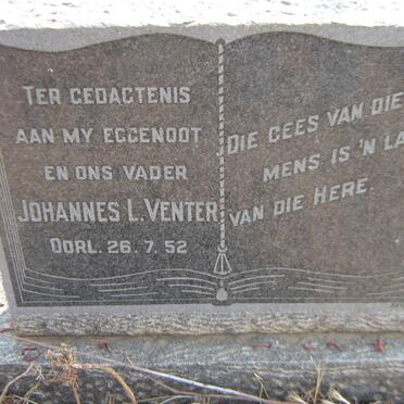 VENTER Johannes L. -1952