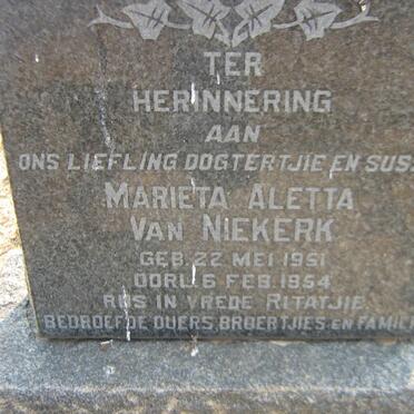 NIEKERK Marieta Aletta, van 1951-1954
