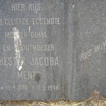 MENTZ Hester Jacoba 1886-1946