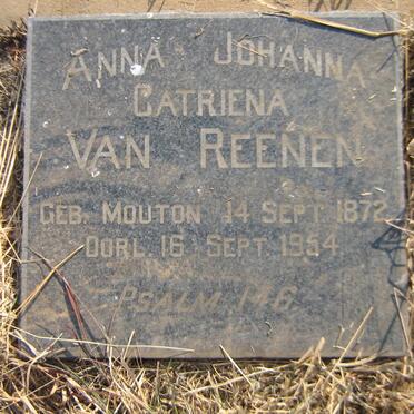 REENEN Anna Johanna Catriena, van nee MOUTON 1872-1954