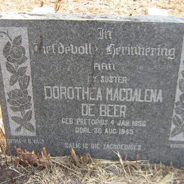 BEER Dorothea Magdalena, de nee PRETORIUS 1856-1945