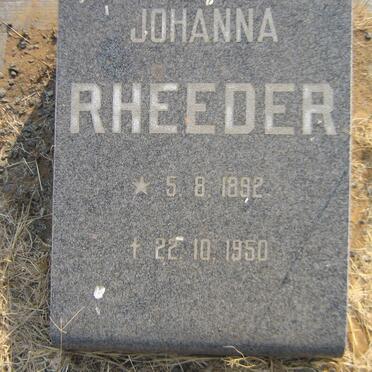 RHEEDER Johanna 1892-1950