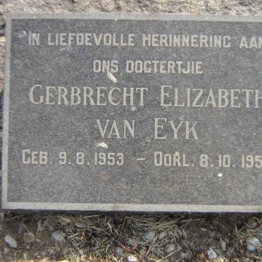 EYK Gerbrecht Elizabeth, van 1953-1953