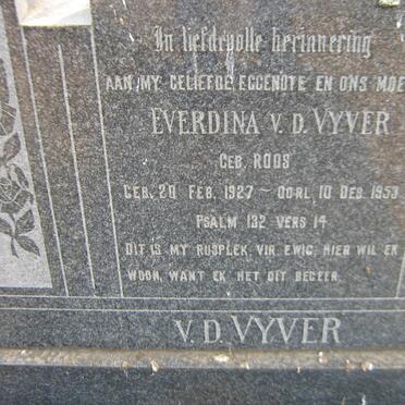 VYVER Everdina, v.d. nee ROOS 1927-1953