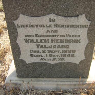 TALJAARD Willem Hendrik 1888-1946