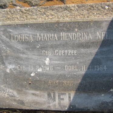NEL Louisa Maria Hendrina nee COETZEE 1926-1954