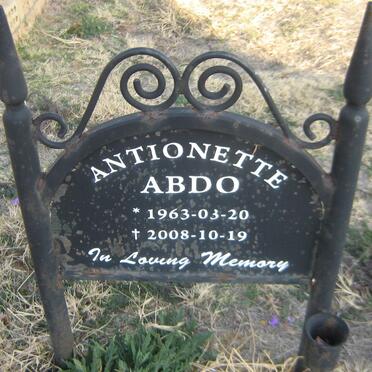 ABDO Antoinette 1963-2008