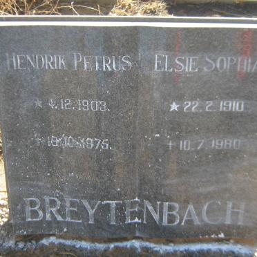 BREYTENBACH Hendrik Petrus 1903-1975 &amp; Elsie Sophia 1910-1980