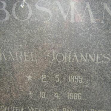 BOSMAN Karel Johannes 1899-1966