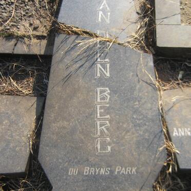 BERG Lourens Petrus, van den 1911-1980 &amp; Anna Catharina Philipina 1916-1993