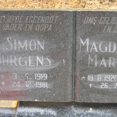BEZUIDENHOUT Simon Jurgens 1919-1981 &amp; Magdalena Maria M. EVANS 1920-1984