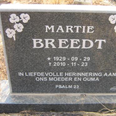 BREEDT Martie 1929-2010