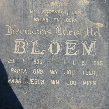 BLOEM Hermanus Christoffel 1936-1995