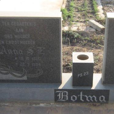 BOTMA Lukas C.J. 1913-1974 &amp; Anna S.E. 1926-1994