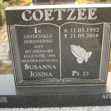 COETZEE Susanna Josina 1952-2016