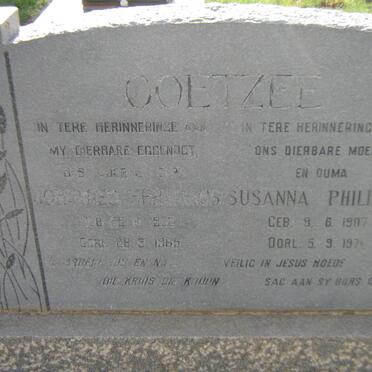 COETZEE Johannes Hermanus 1902-1965 &amp; Susanna Philipina 1907-1971