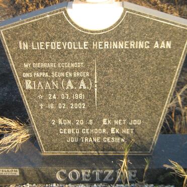 COETZEE A.A. 1961-2002