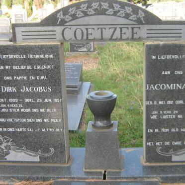 COETZEE Dirk Jacobus 1909-1957 &amp; Jacomina Elizabeth 1912-2006