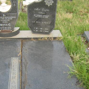 COCKERAM Amos J. 1933 - 2002 &amp; Anna C. 1934-2016 :: SAAYMAN Cornelis M. 1956-1986
