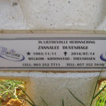 DUVENHAGE Zannalee 1993-2016