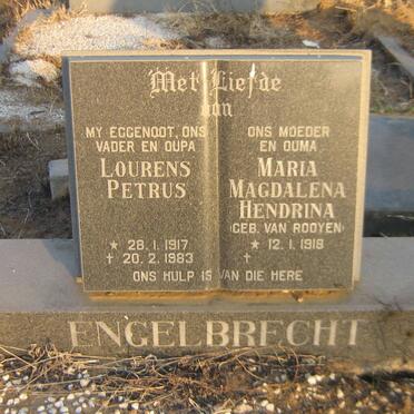 ENGELBRECHT Lourens Petrus 1917-1983 &amp; Maria Magdalena Hendrina VAN ROOYEN 1918-