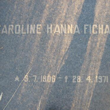 FICHARDT Caroline Hanna 1906-1971