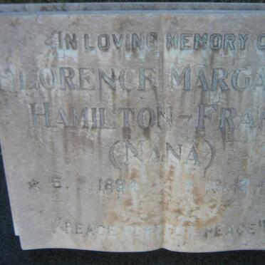 FRAME Florence Margaret, HAMILTON 1894-1973