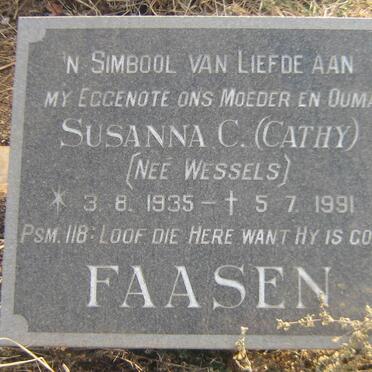 FAASEN Susanna C. nee WESSELS 1935-1991