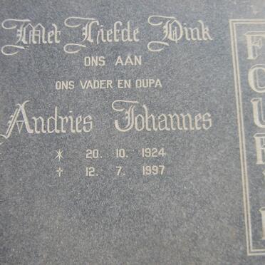 FOURIE Andries Johannes 1924-1997 &amp; Hester S.M. RETIEF 1922-1989