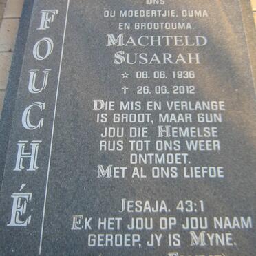 FOUCHE Machteld Susarah 1936-2012