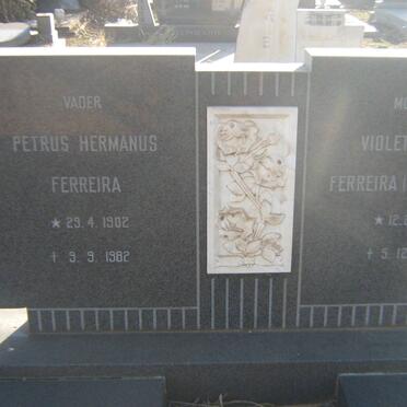 FERREIRA Petrus Hermanus 1902-1982 &amp; Violet A. de K. BESTER 1900-1975
