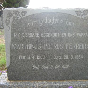 FERREIRA Marthinus Petrus 1900-1964