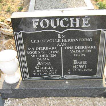 FOUCHE C.W. 1943- &amp; Anna Cecilia 1946-2012