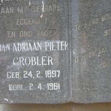 GROBLER Jan Adriaan Pieter 1897-1961