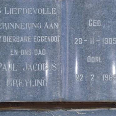 GREYLING Paul Jacobus 1905-1969