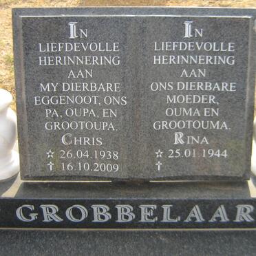GROBBELAAR Chris 1938-2009 &amp; Rina 1944-