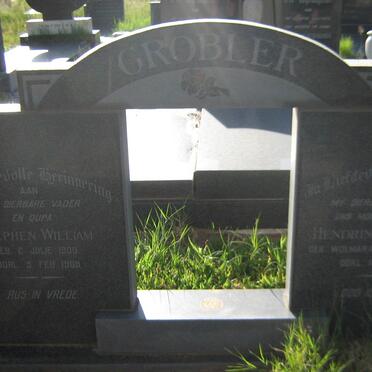 GROBLER Stephen William 1908-1968 &amp; Hendrina Johanna WOLMARANS 1910-1967