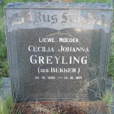 GREYLING Cecilia Johanna nee BEKKER 1888-1971