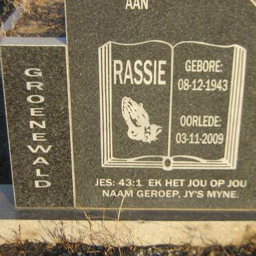 GROENEWALD Rassie 1943-2009