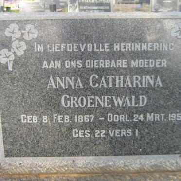 GROENEWALD Anna Catharina 1867-1956