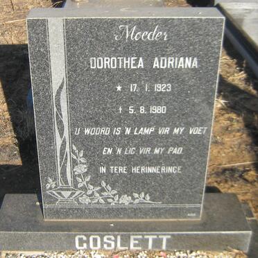 GOSLETT Dorothea Adriana 1923-1980
