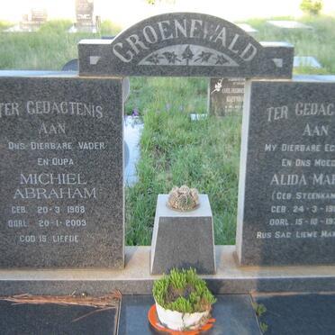 GROENEWALD Michiel Abraham 1908-2003 &amp; Alida Maria STEENKAMP 1908-1971