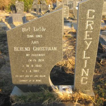 GREYLING Berend Christiaan 1942-1987