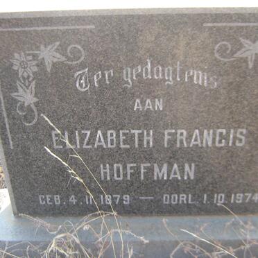 HOFFMAN Elizabeth Francis 1879-1974