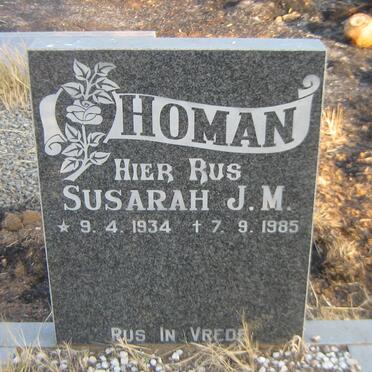 HOMAN Susarah J.M. 1934-1985