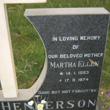 HENDERSON Martha Ellen 1893-1974