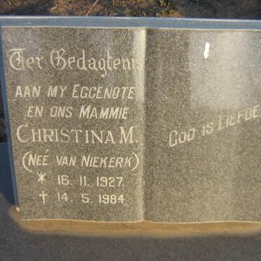 HEEVER Hermanus J.F., van den 1923-1991 &amp; Christina M. VAN NIEKERK 1927-1984